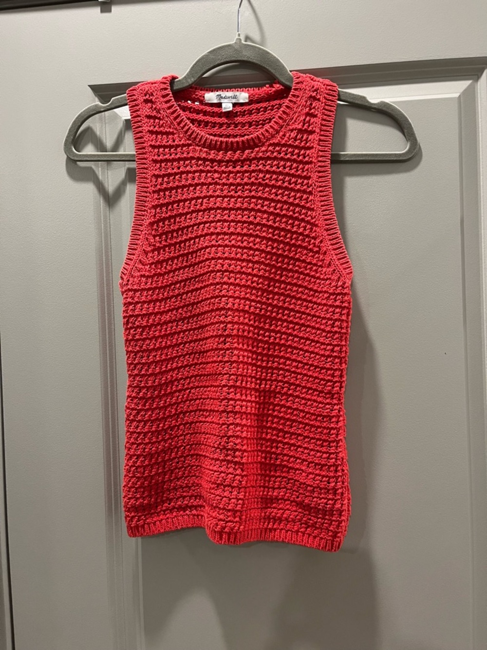 Madewell Red Crochet Sleeveless Tank